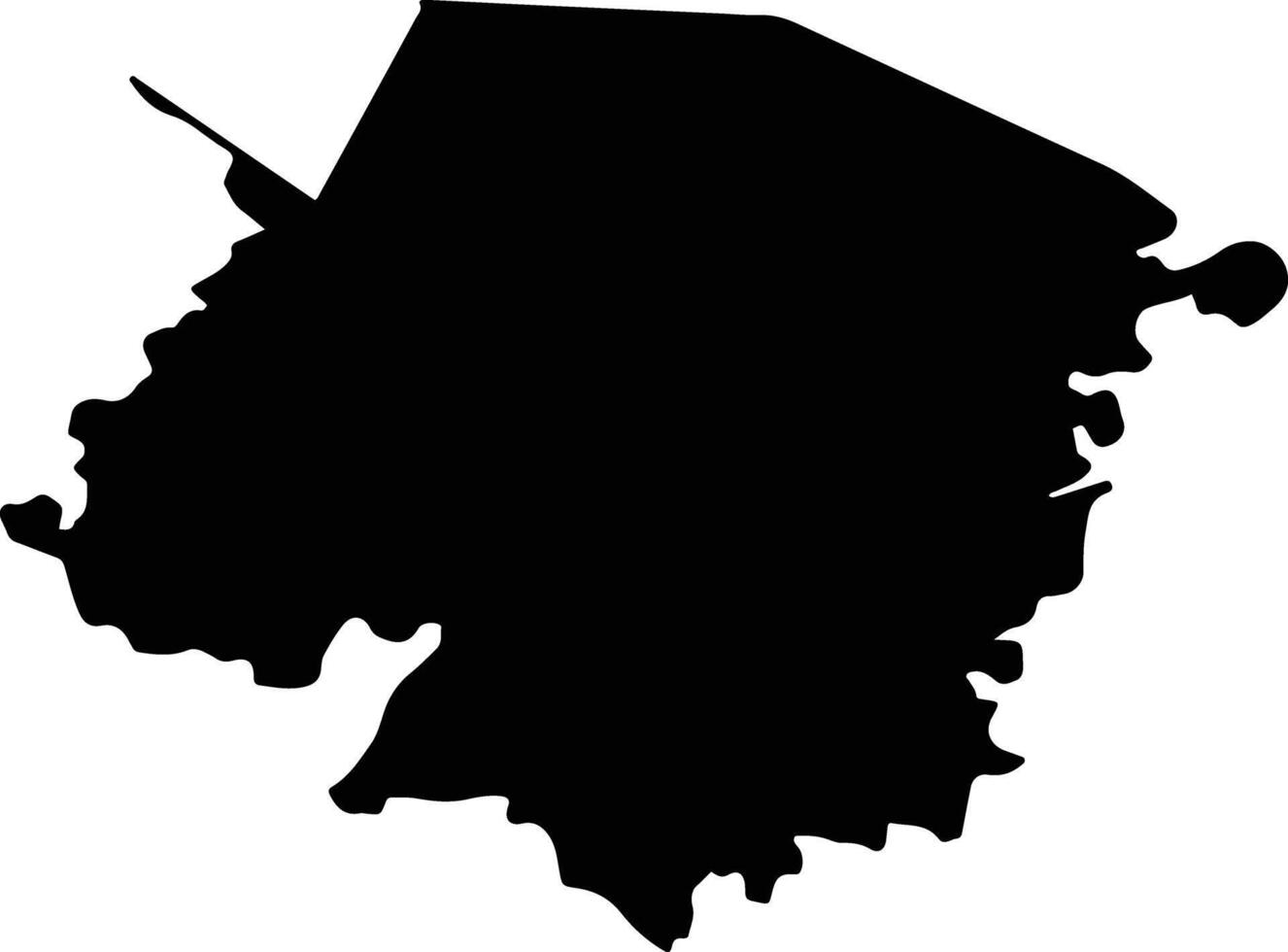 Mahrajganj India silhouette map vector