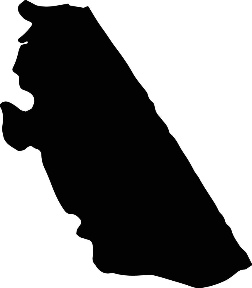 Mai Kaen Thailand silhouette map vector