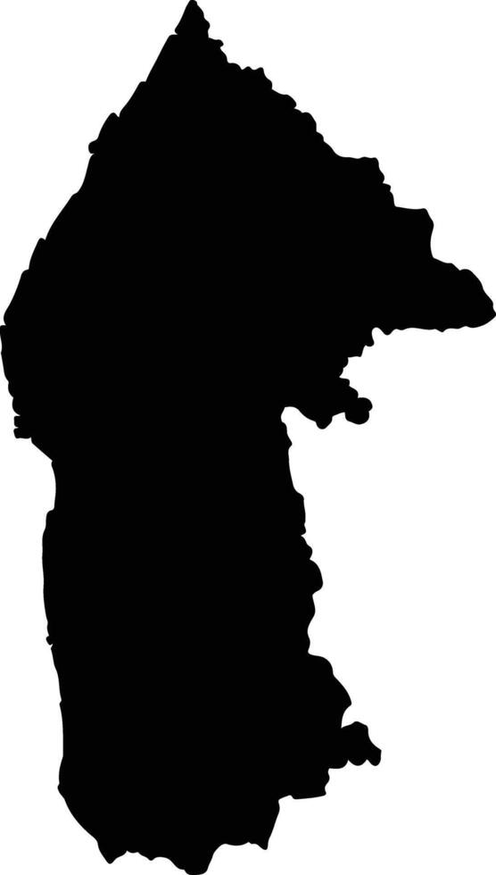 Maintirano Madagascar silhouette map vector