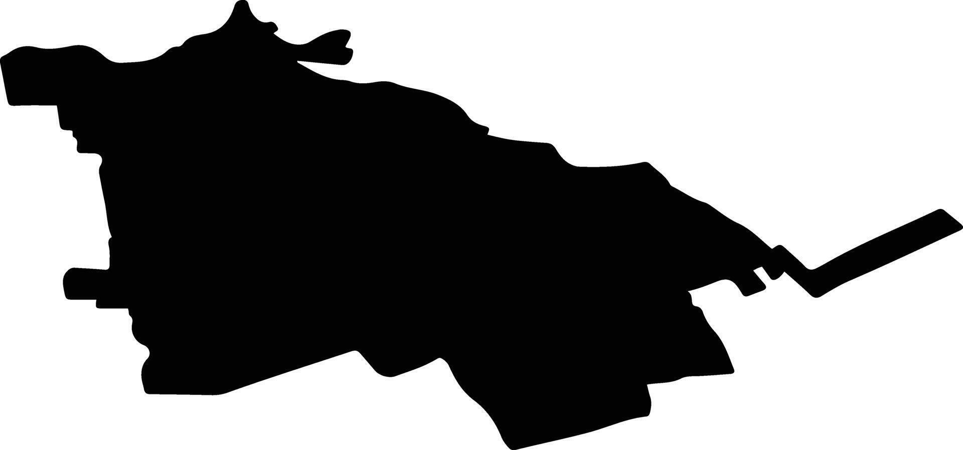 MALUSTENI Romania silhouette map vector