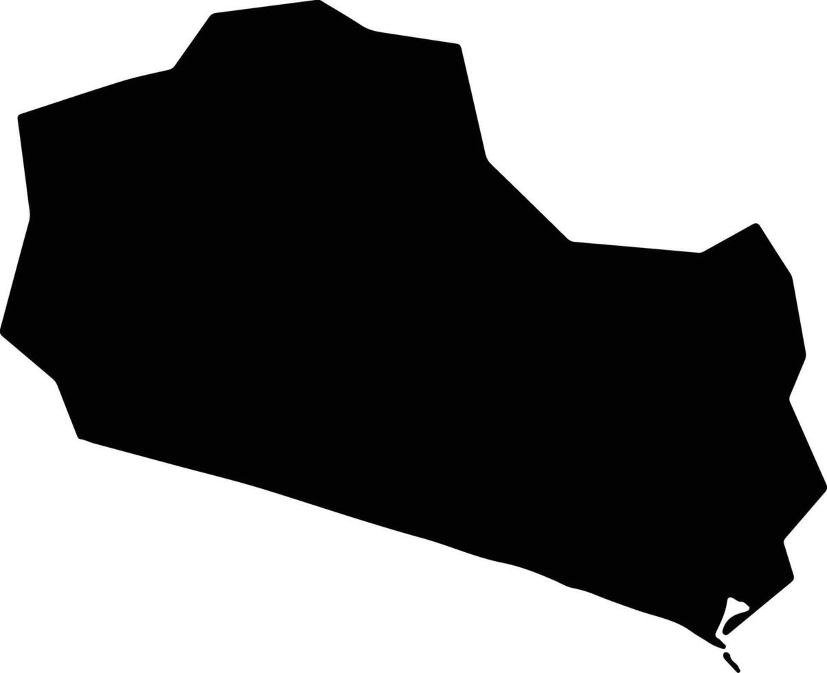 Mambah Kaba Liberia silhouette map vector