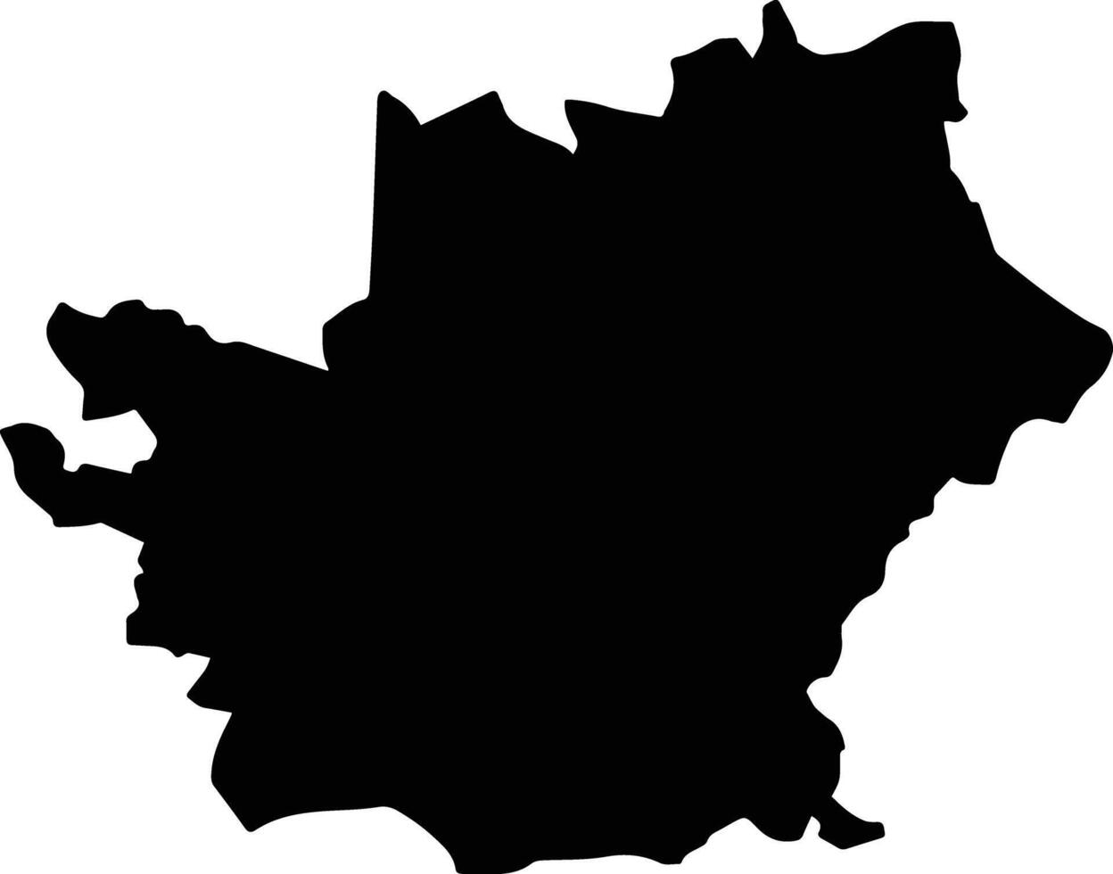 Mambasa Democratic Republic silhouette map vector
