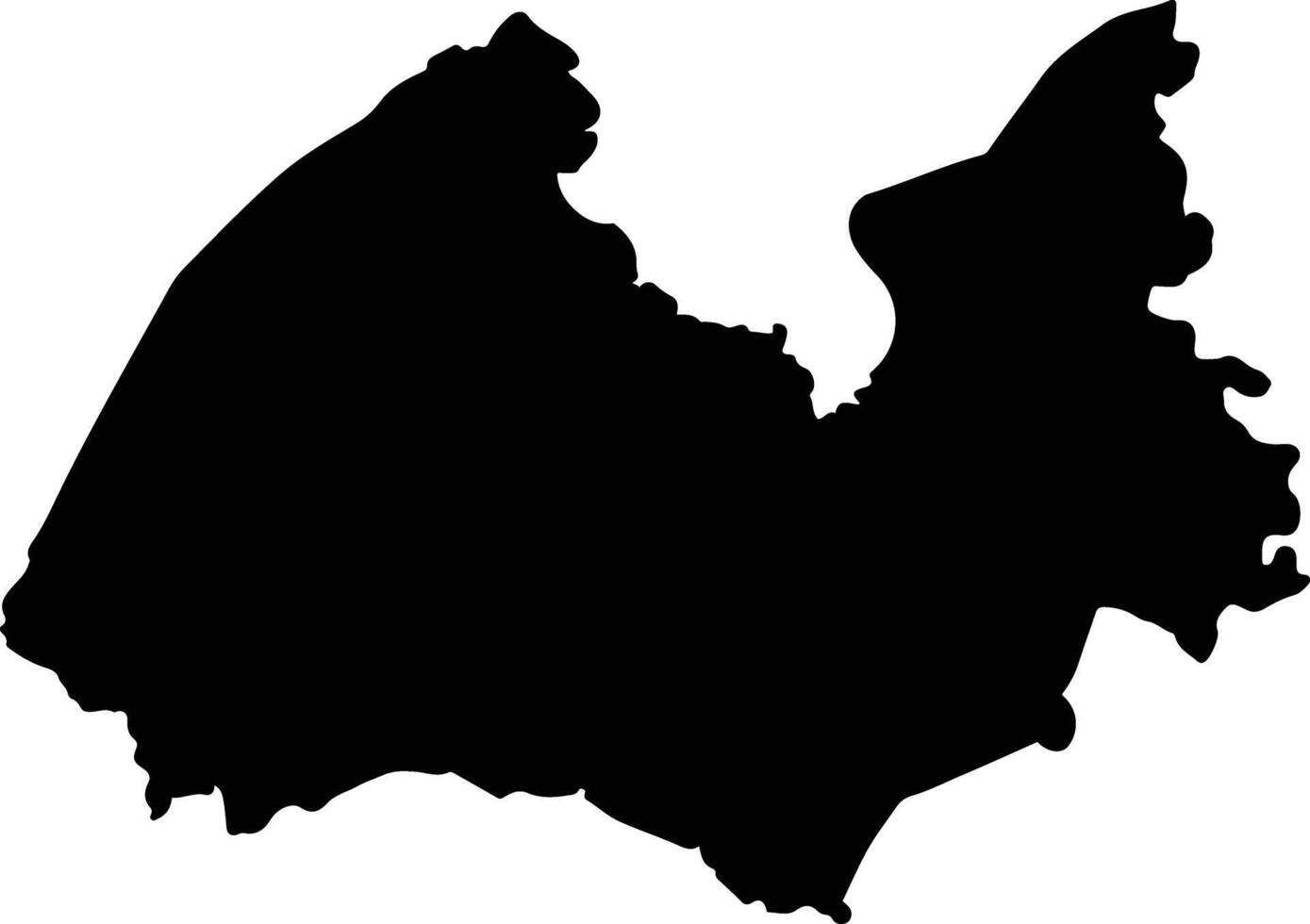 Mamprugu Moagduri Ghana silhouette map vector