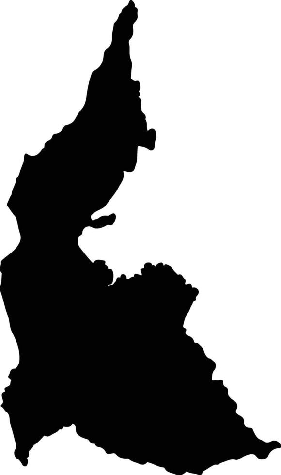 Mamuju Utara Indonesia silhouette map vector
