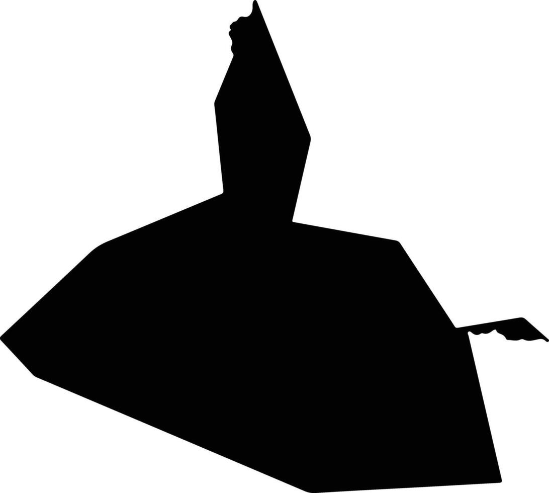 Manang Nepal silhouette map vector