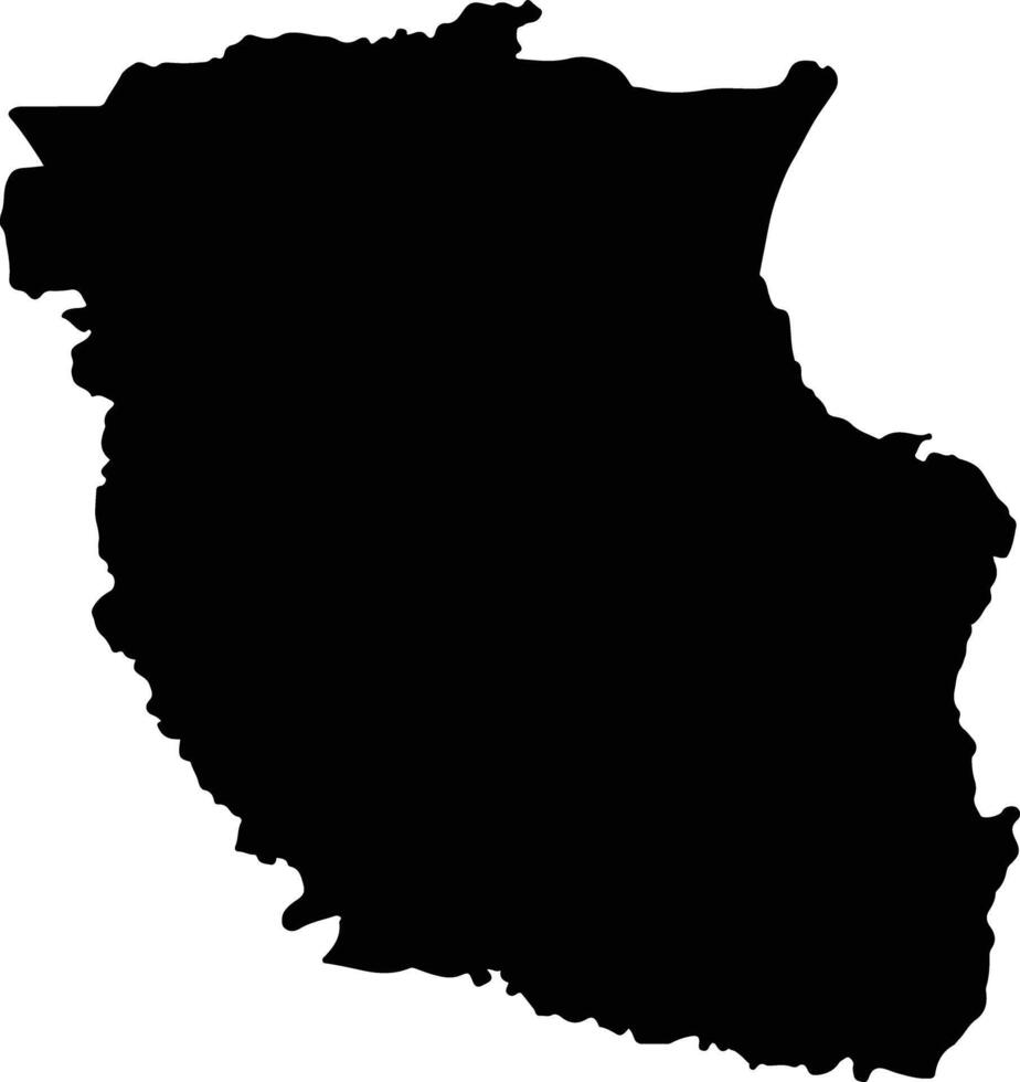 Mananara Avaratra Madagascar silhouette map vector