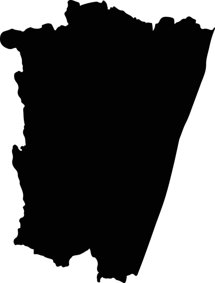 Mananjary Madagascar silhouette map vector