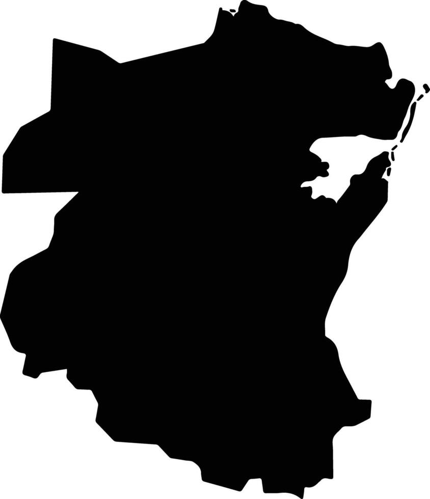Manati Cuba silhouette map vector