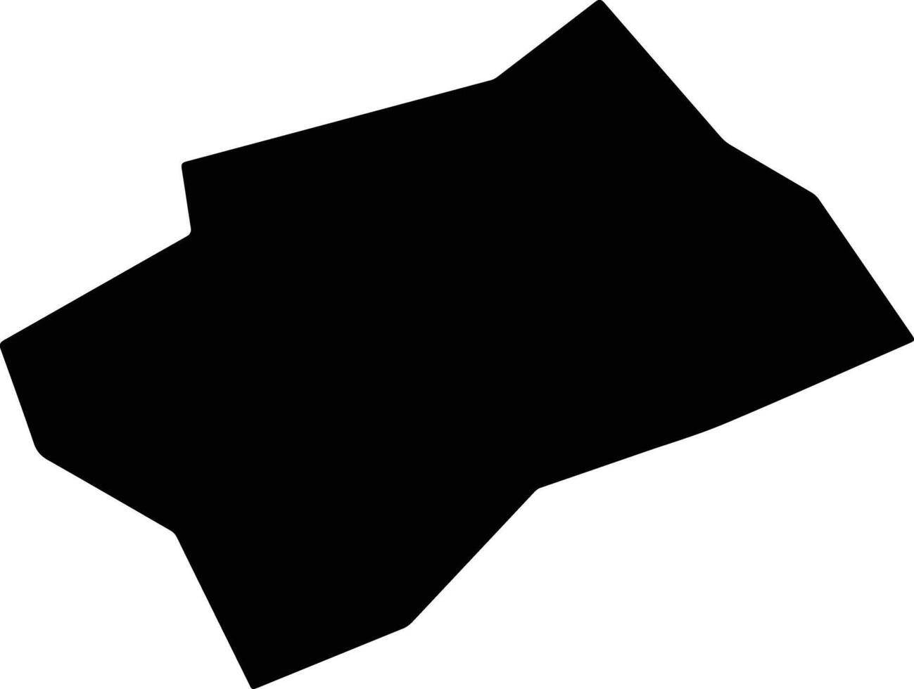 Mandi Bahauddin Pakistan silhouette map vector