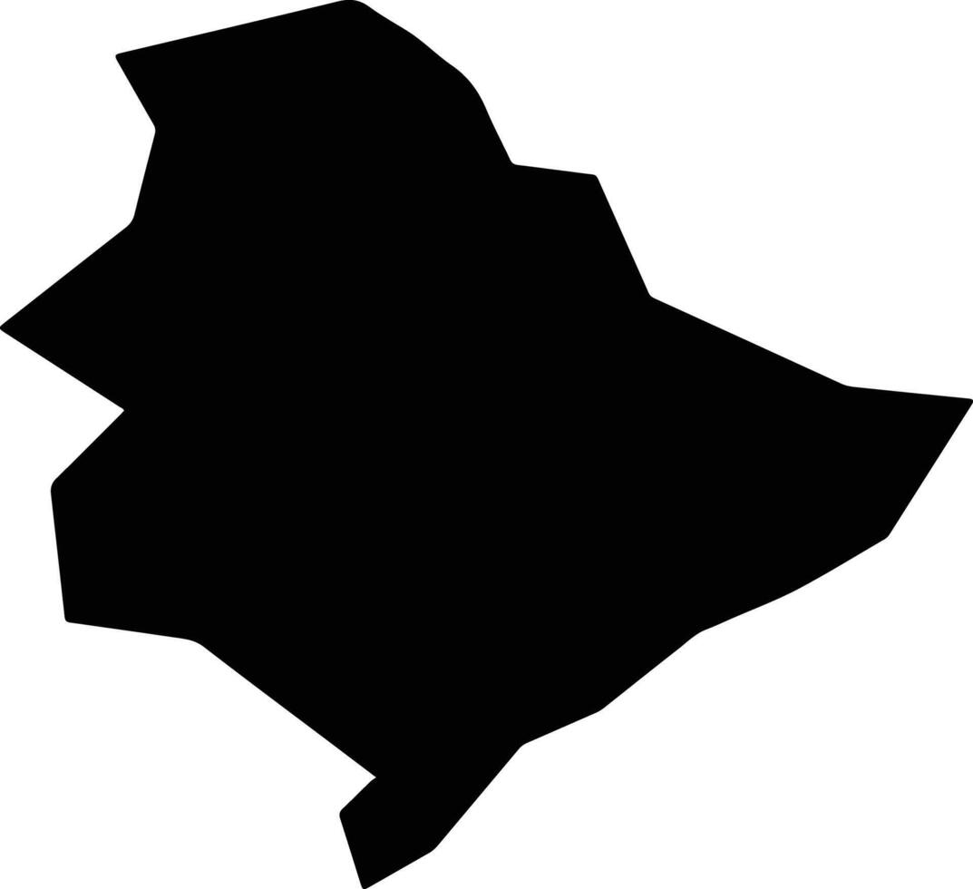 Mandoul Oriental Chad silhouette map vector