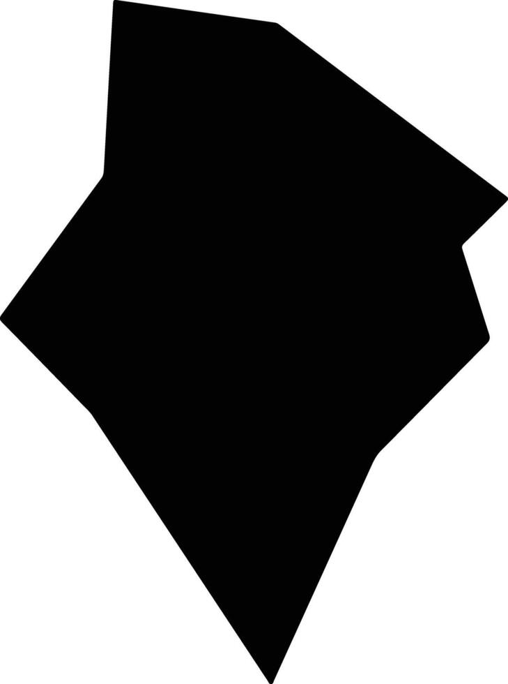 Mandoul Occidental Chad silhouette map vector