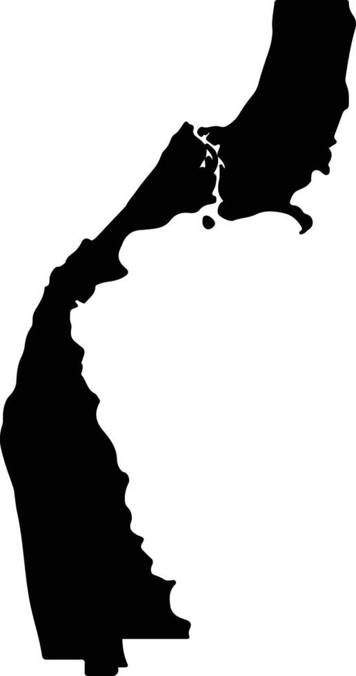 Mandurah Australia silhouette map vector