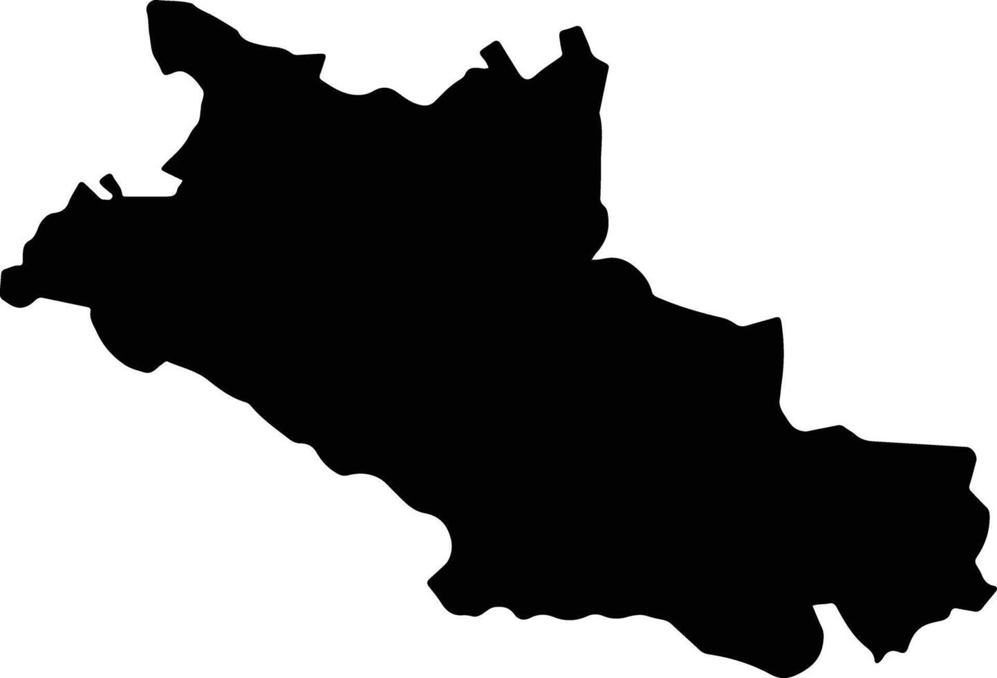 Manka Lesotho silhouette map vector