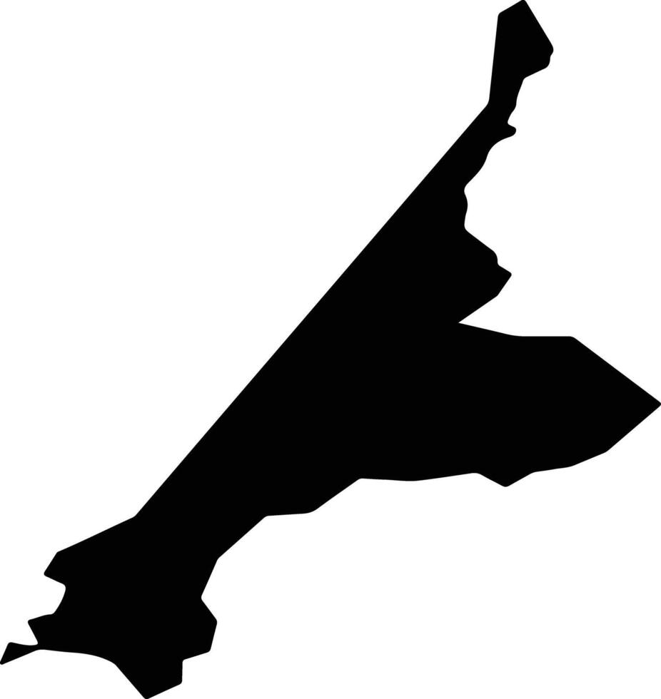 Manpho City North Korea silhouette map vector