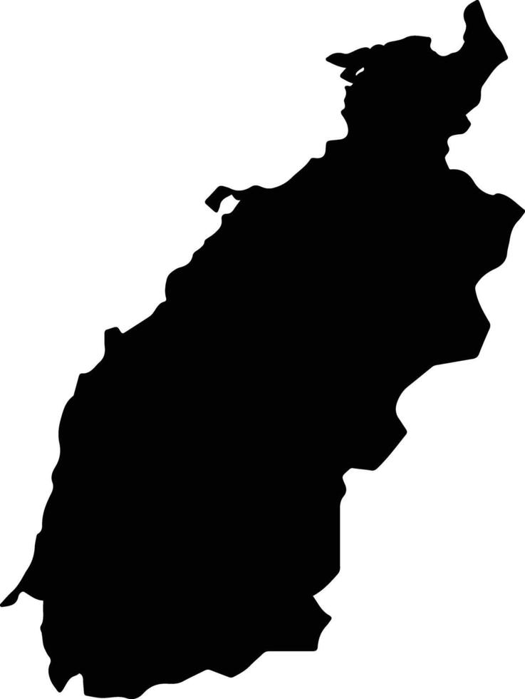 Mantua Cuba silhouette map vector