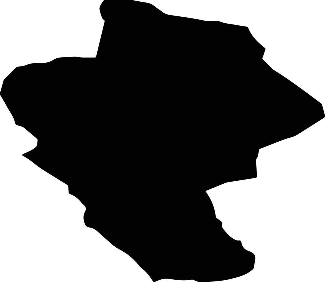 Manxan Mongolia silhouette map vector