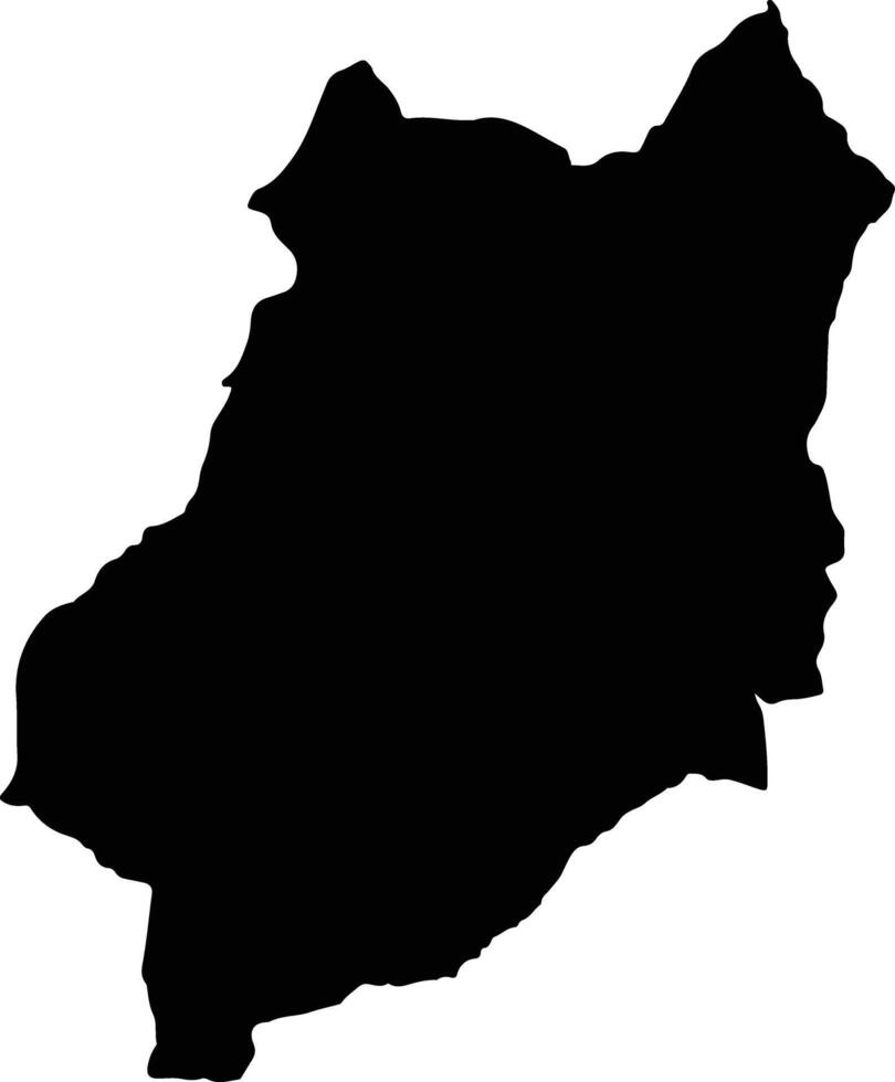 Manyoni Tanzania silhouette map vector