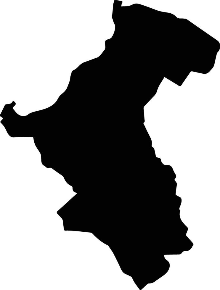 Manzanillo Cuba silhouette map vector