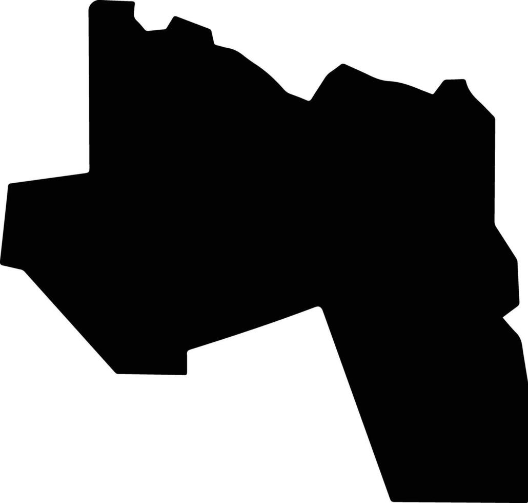 Maprik District Papua New Guinea silhouette map vector