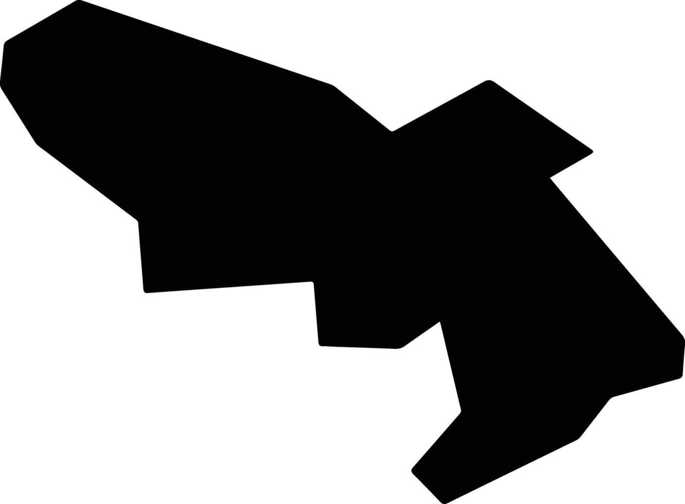 Maquxian China silhouette map vector