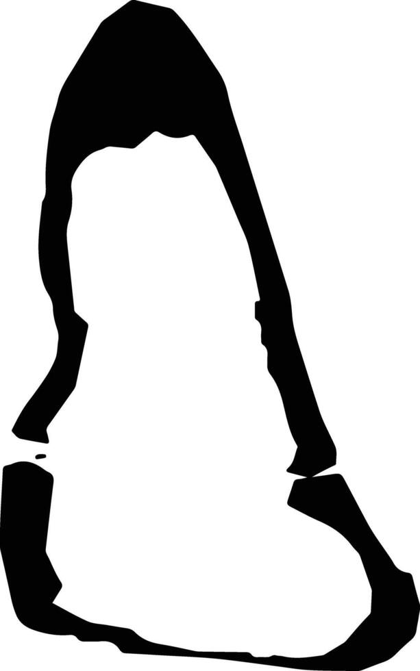 Marakei Kiribati silhouette map vector