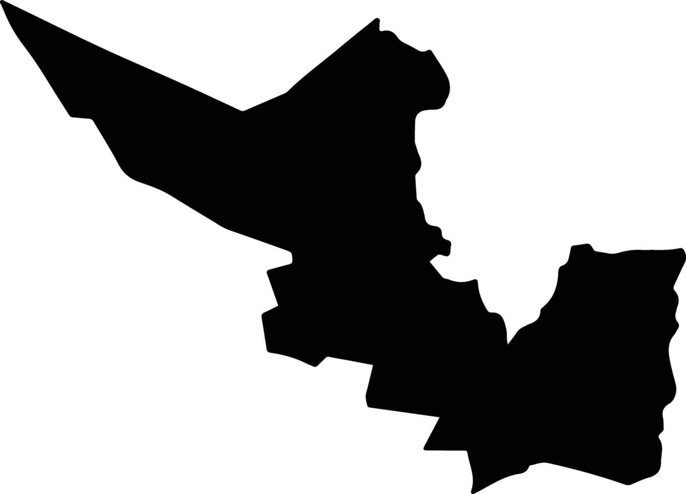 Marakwet West Kenya silhouette map vector