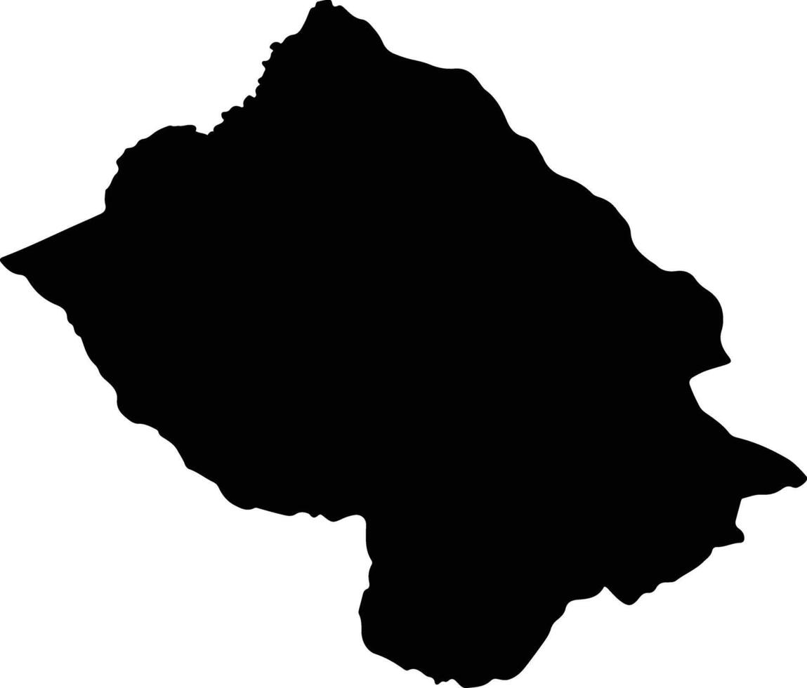 Marara Mozambique silhouette map vector