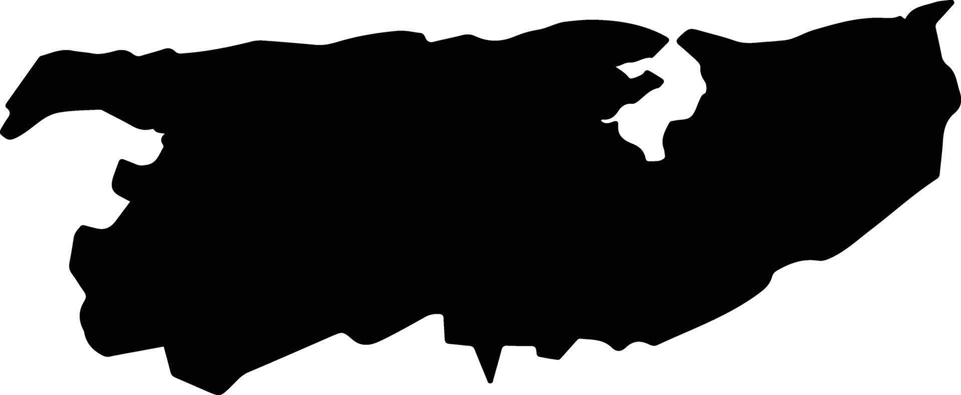 Mariel Cuba silhouette map vector