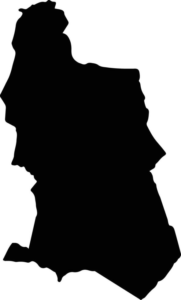 Maringue Mozambique silhouette map vector