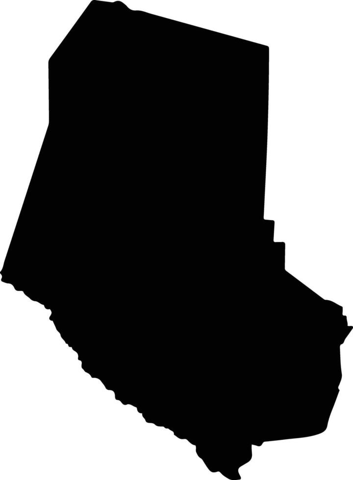 Mariscal Estigarribia Paraguay silhouette map vector