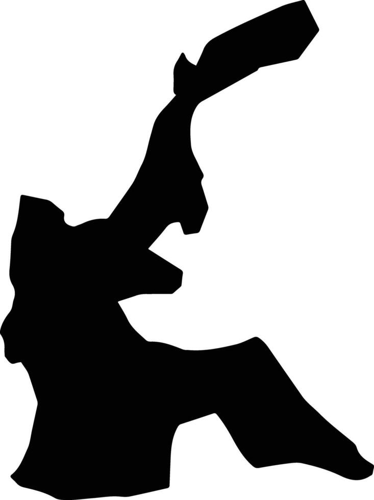 Marisule Saint Lucia silhouette map vector