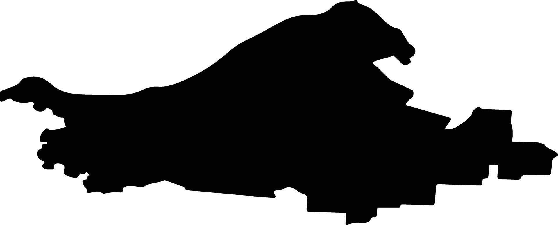 Marksovsky District Russia silhouette map vector