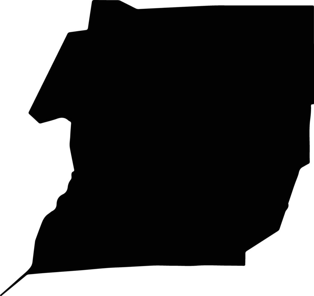 Menaka Mali silhouette map vector