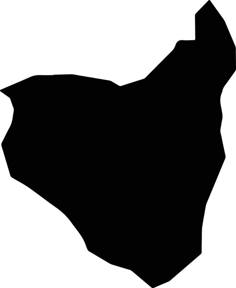 Menbi Bhutan silhouette map vector