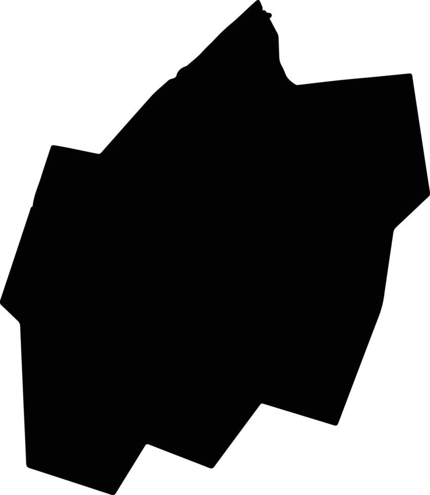 Menchum Cameroon silhouette map vector