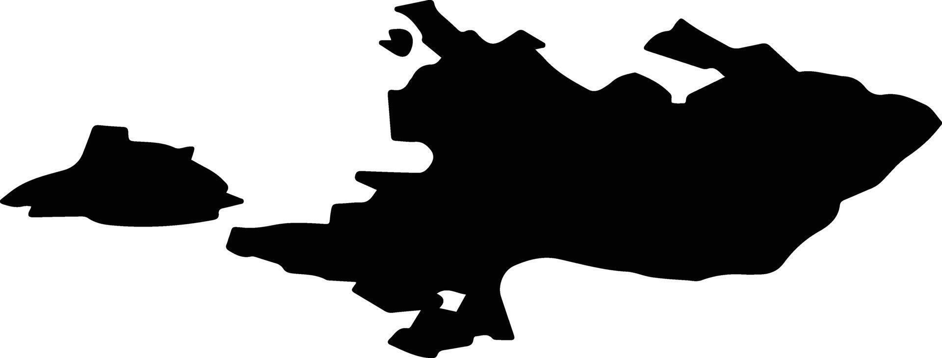 Mendeleyevsky District Russia silhouette map vector