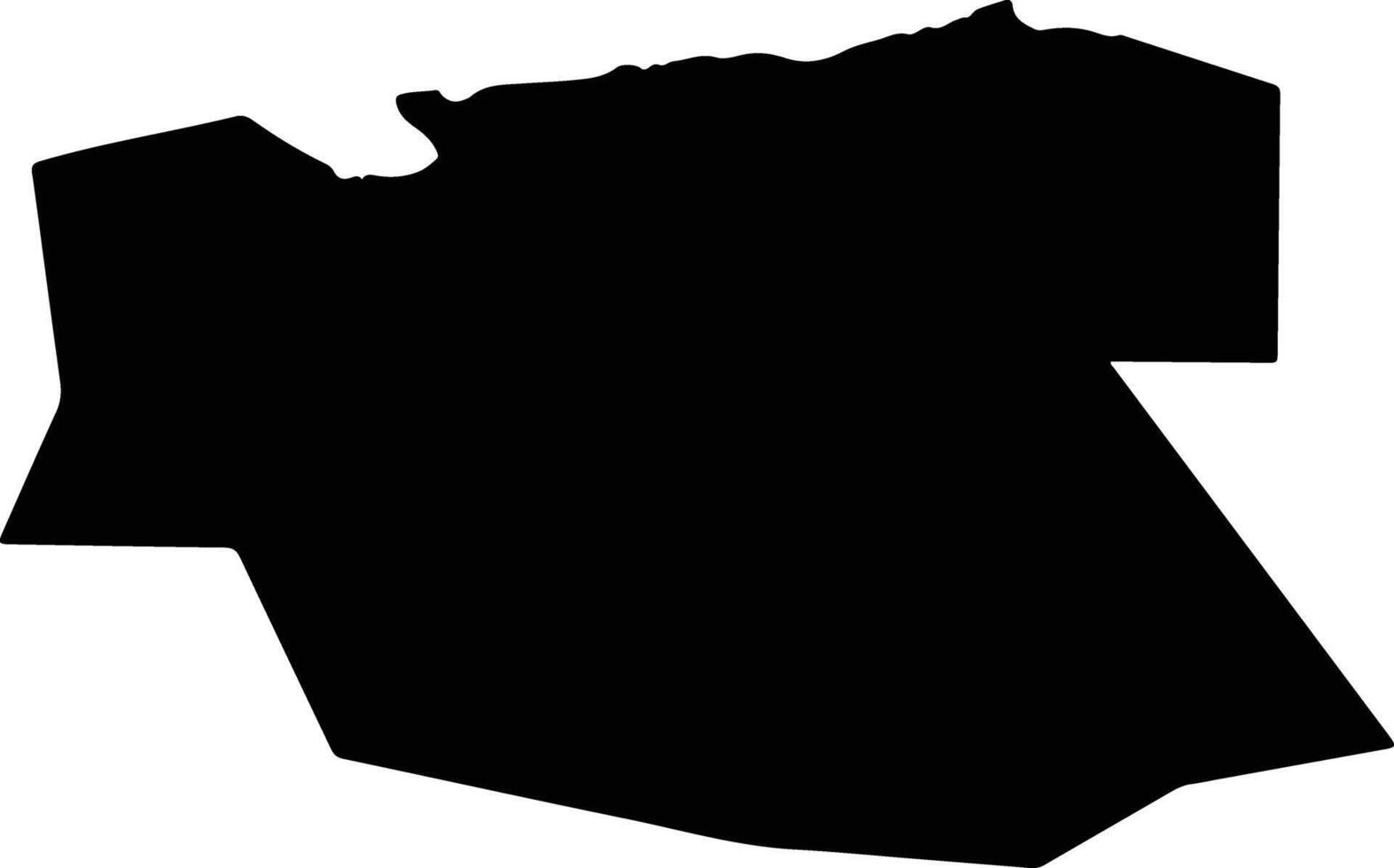 Mendykarinskiy Kazakhstan silhouette map vector