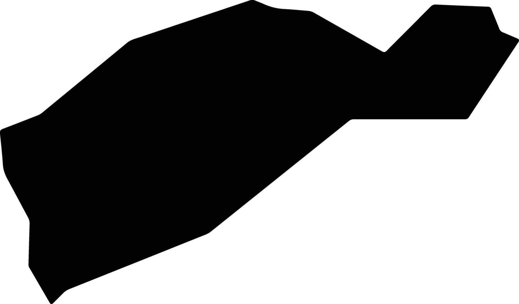 Meneng Nauru silhouette map vector