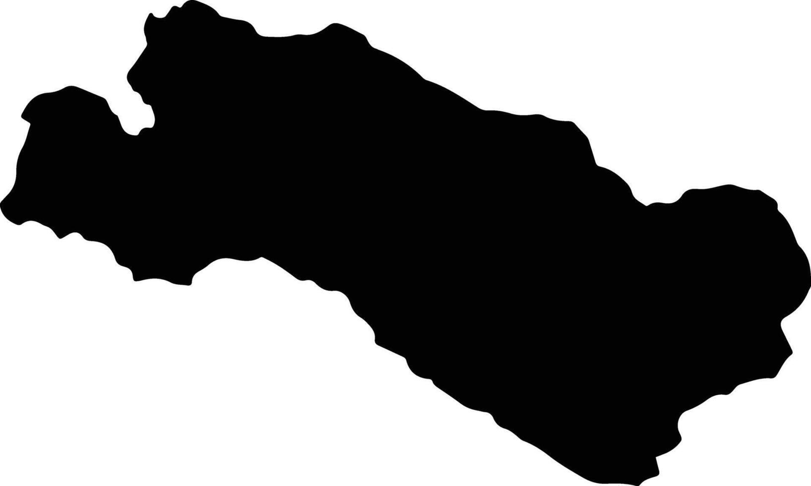 Menkhoaneng Lesotho silhouette map vector