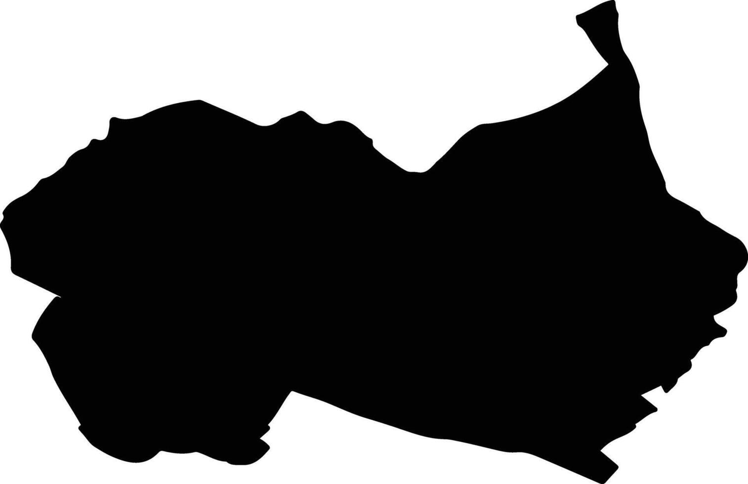 Menzel Chaker Tunisia silhouette map vector