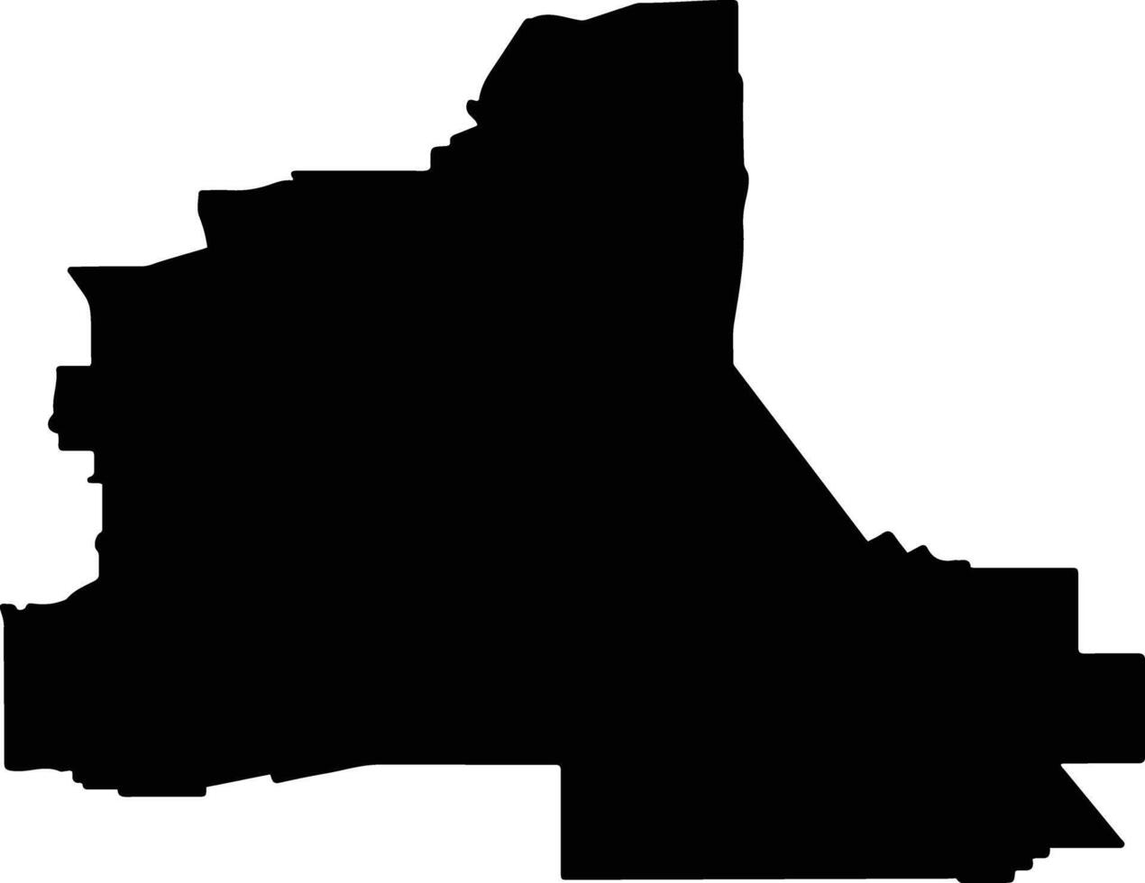 Merredin Australia silhouette map vector