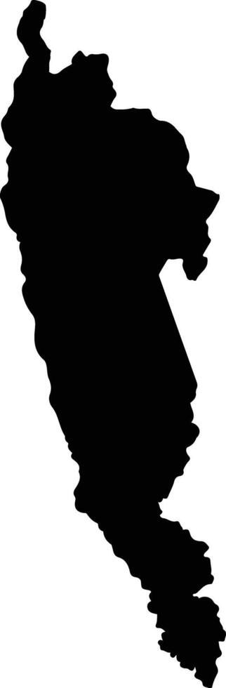 Mesetas Colombia silhouette map vector