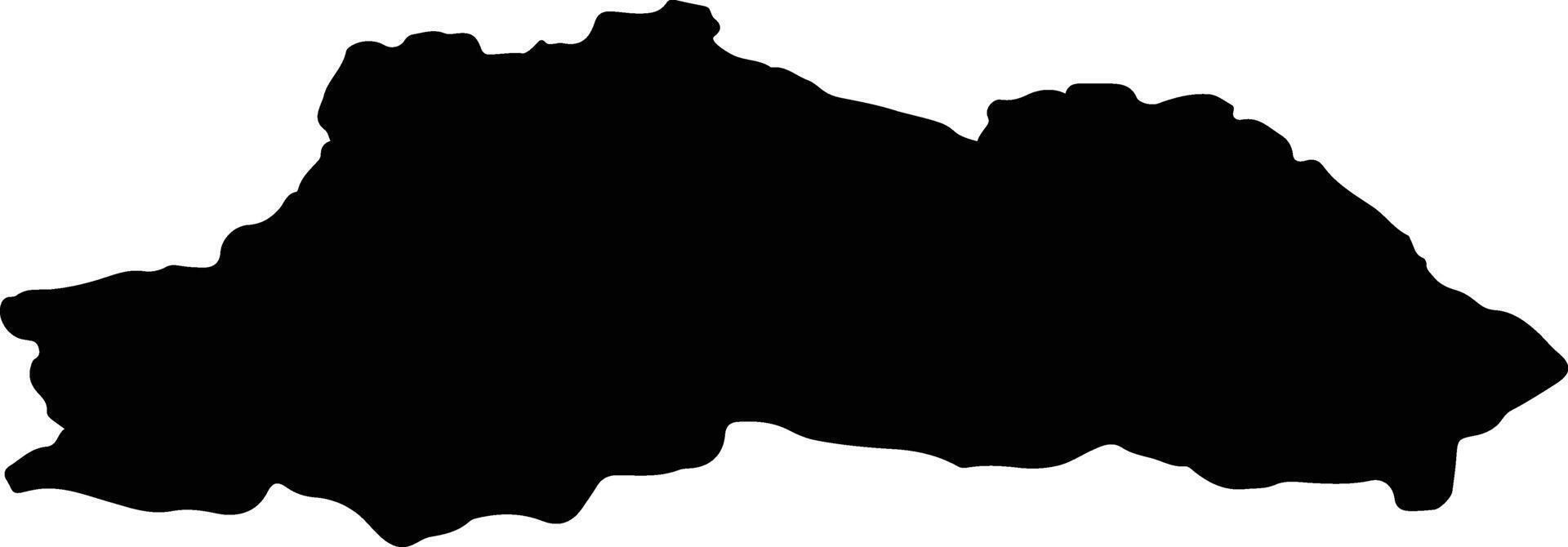 Mestia Georgia silhouette map vector