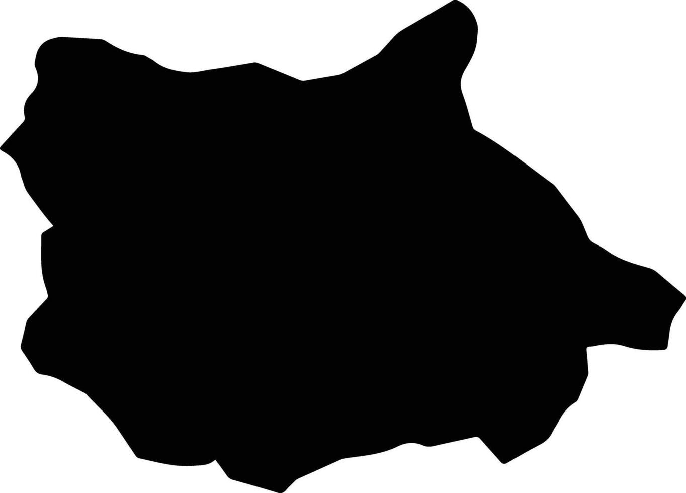 Metsho Bhutan silhouette map vector