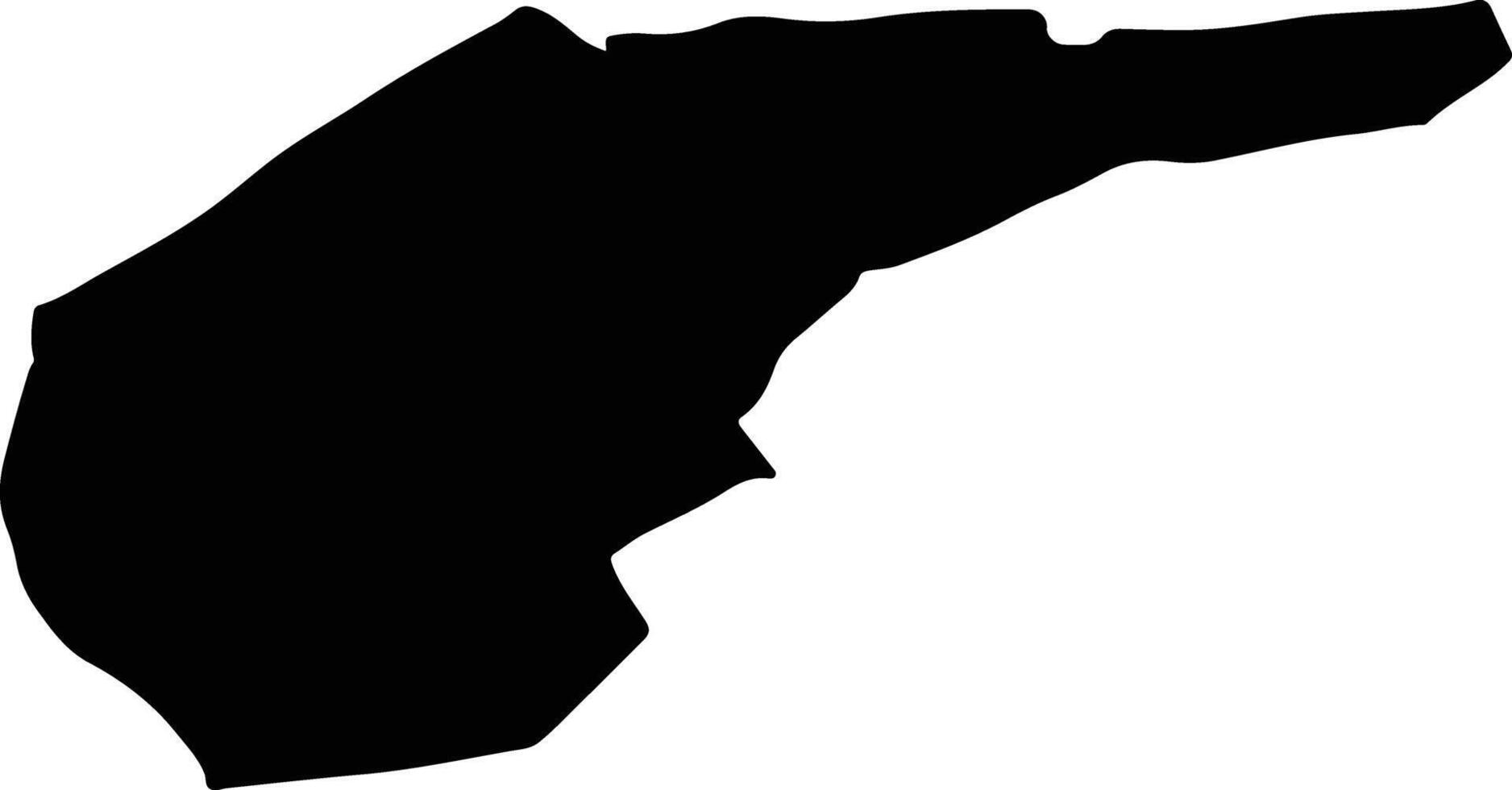 Meybod Iran silhouette map vector