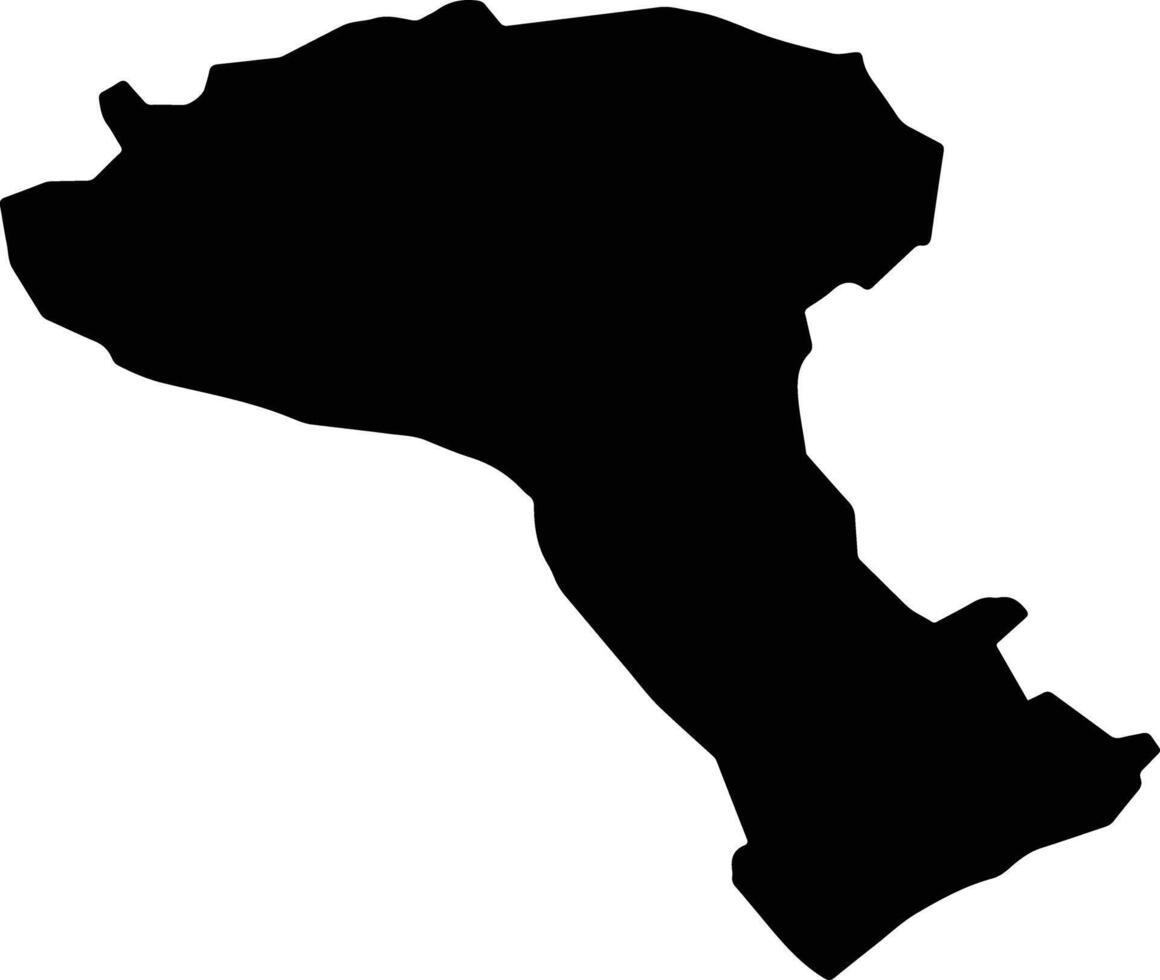 Mezitli Turkey silhouette map vector