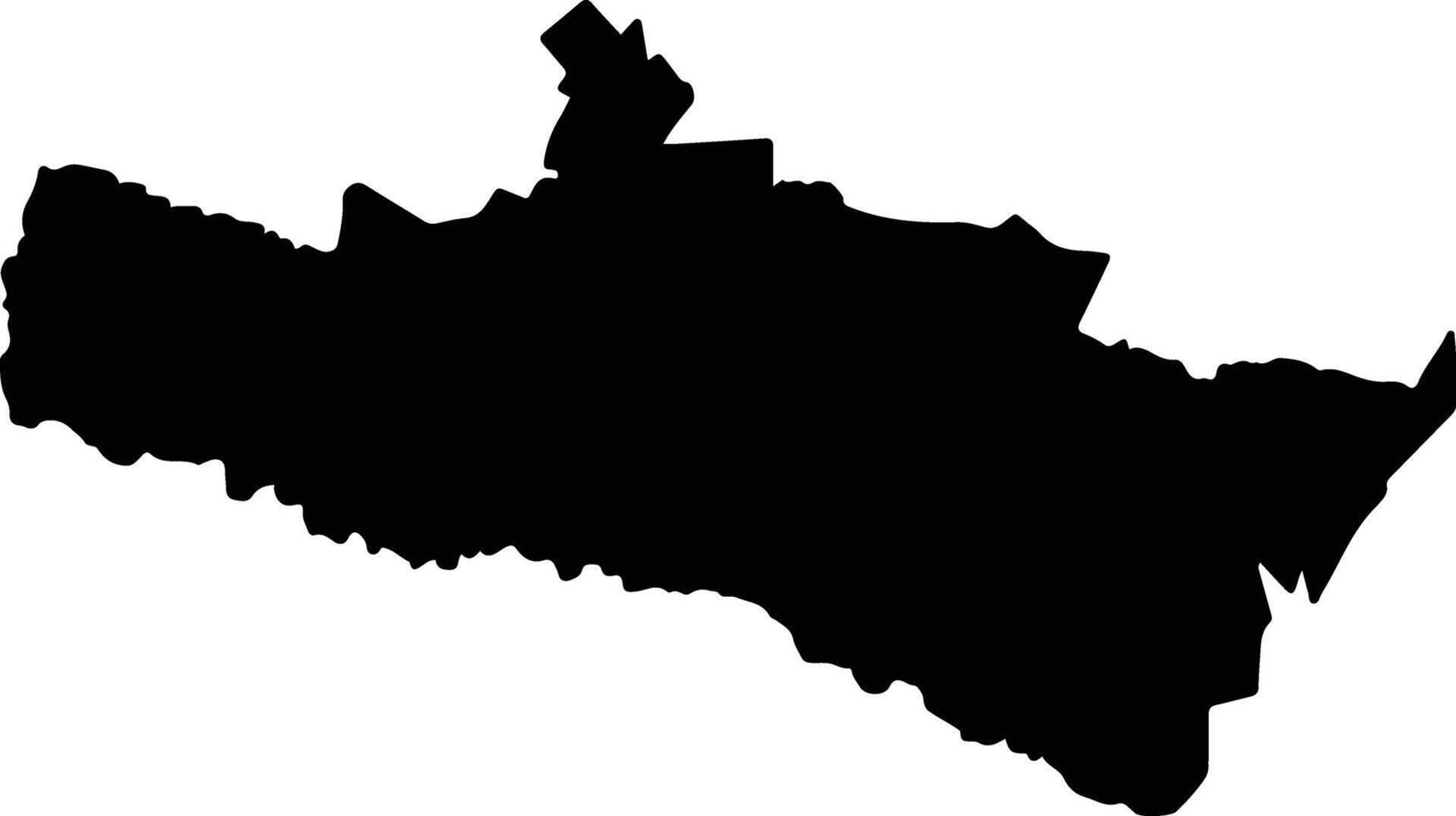 Mhondoro Ngezi Zimbabwe silhouette map vector
