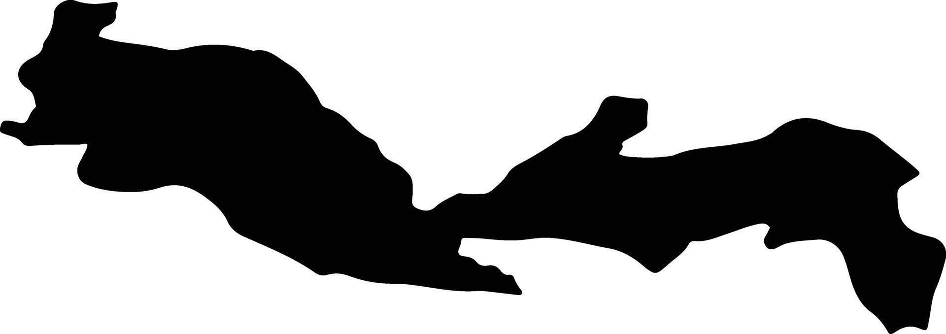 Miandoab Iran silhouette map vector