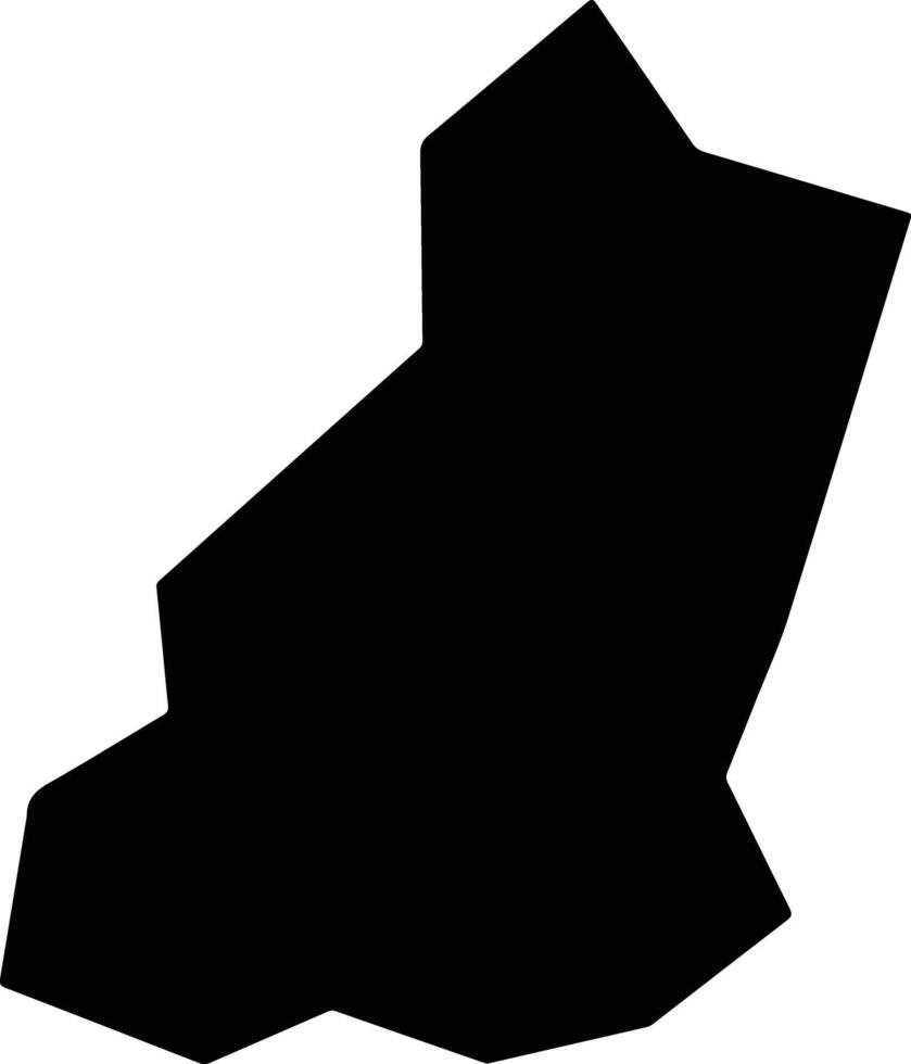 Mianningxian China silhouette map vector