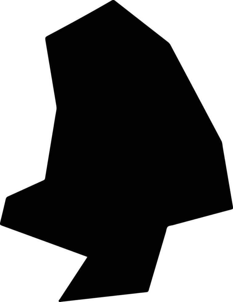 Mianxian China silhouette map vector